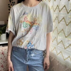 Care Bears Rainbow White Tiedye T Shirt